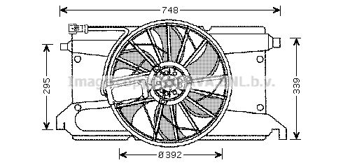 AVA QUALITY COOLING Вентилятор, охлаждение двигателя MZ7538